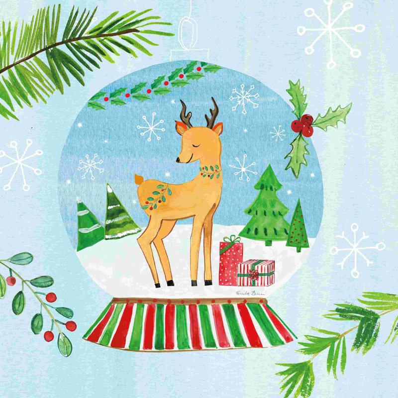 Boule à neige animaux I, H 12 po x l 12 po, Non, Toile tendue