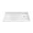 DreamLine SlimLine 36 inch D x 60 inch W x 2 3/4 inch H Single Threshold White Alcove Shower Base with 2 inch Polished Nickel Right Round Drain-118322002-118321997