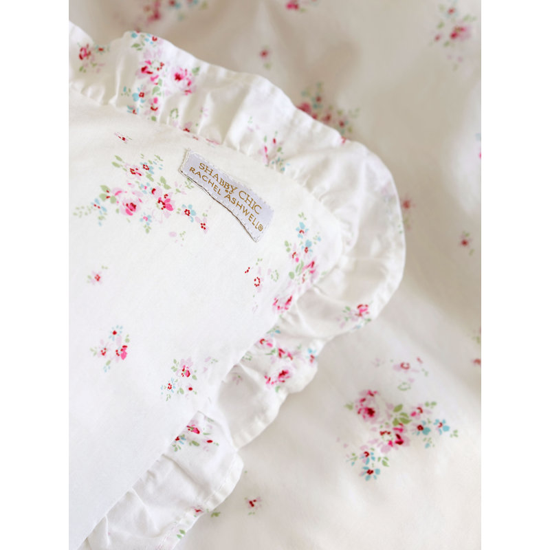 Floral Duvet Cover Set, White/Pink Floral, Double Duvet Cover Set + 2 Pillowcases