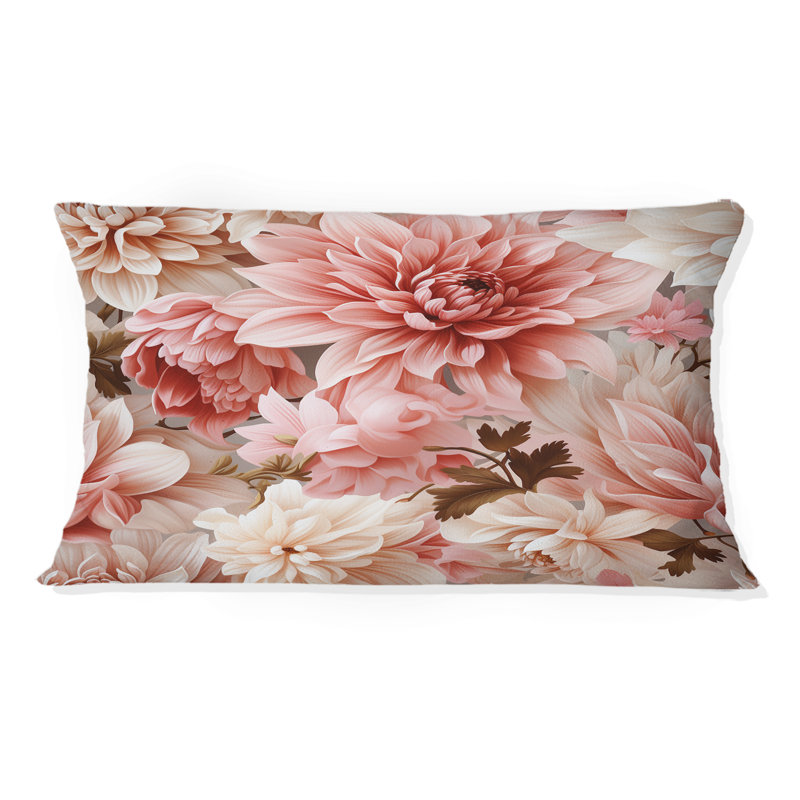 Oeillet fleuri rose et blanc avec imprimé floral