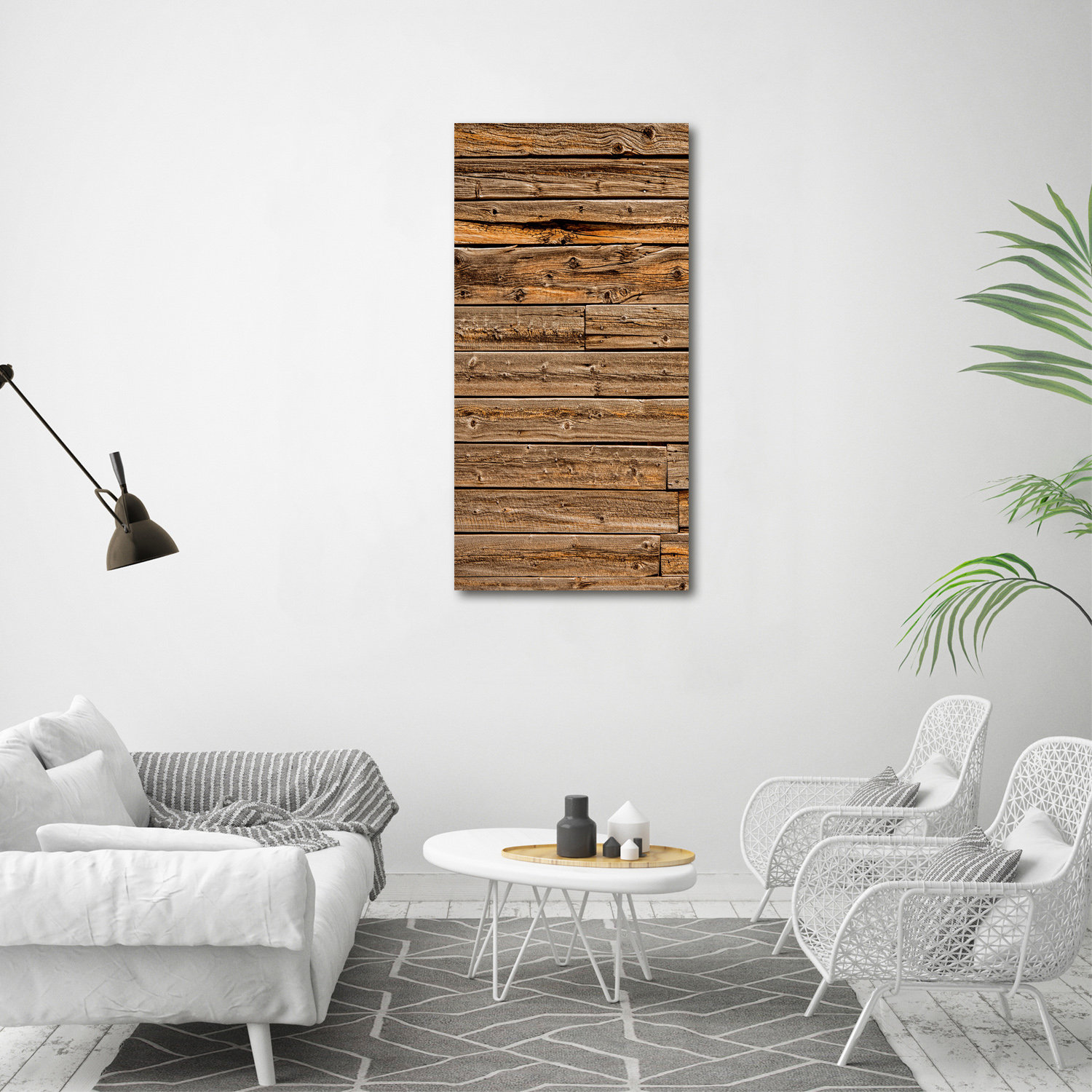 Union Rustic Wooden Wall - Wrapped Canvas Art Prints | Wayfair.co.uk