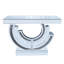 Console moderne avec diamant concassé en forme de 3c, centre en miroir argenté pour le salon, matériaux de haute qualité, conception en diamant incurvé facile à assembler, bords de miroir polis à la main, audacieux
