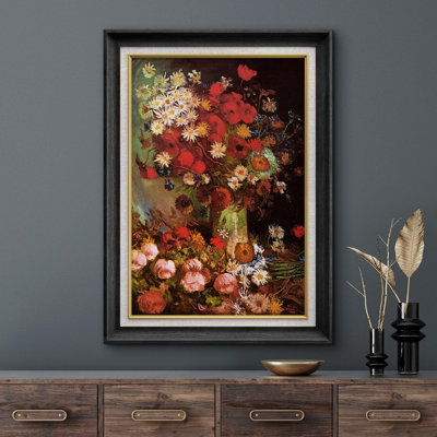 «Flower Blossom Poppy Flowers» par l'artiste maître Vincent Van Gogh, nature sauvage, impression sur papier