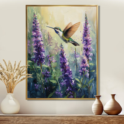 Gilmore Hummingbird In The Wildflowers I - Bird Framed Wall Art