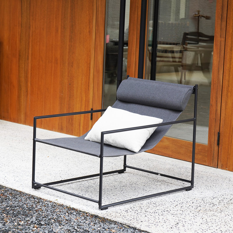 Powder Coated Steel Outdoor Lounge Chair