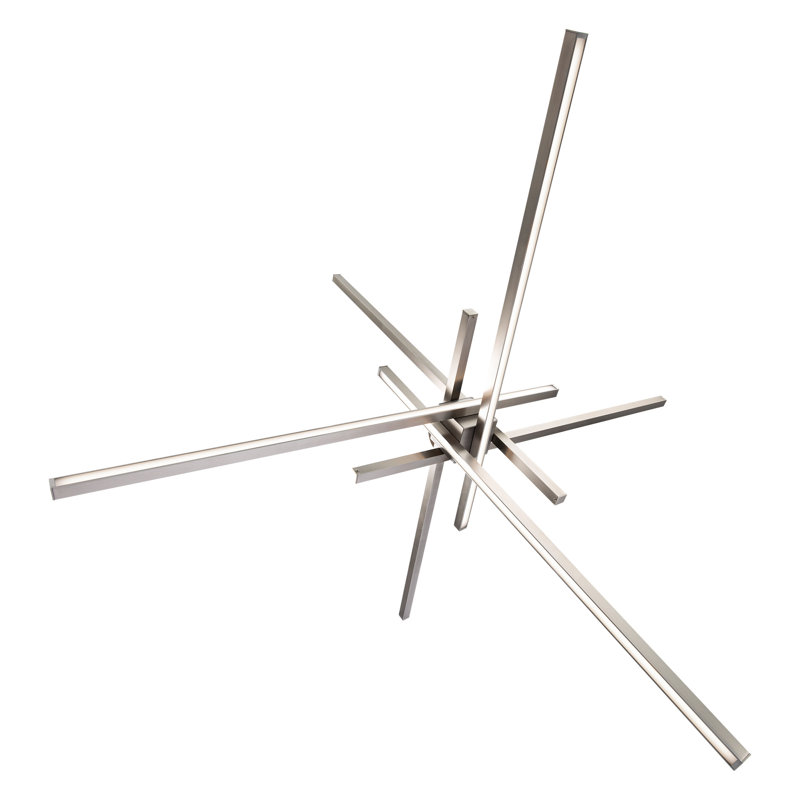 Rochelle 6-Light Chandelier, Brushed Nickel, 29"