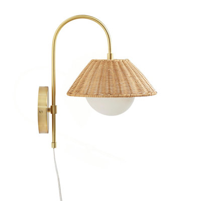 Rattan Weave Wall Sconce