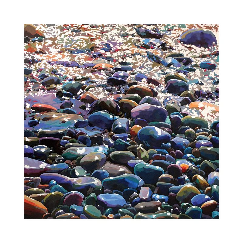 Pebbles X by Kevin Lowery - Wrapped Canvas Painting, 66.04 cm H x 66.04 cm W x 3.175 cm D