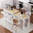 74.5 Inch Extendable Dining Table Kitchen Island With Wheels, Spice Rack, 2 Drawers, And 4 Door Cabinet For Versatile Storage And Functionality-1214256024