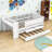 Twin Daybed with Trundle Wood with Built-in-Desk-944818405