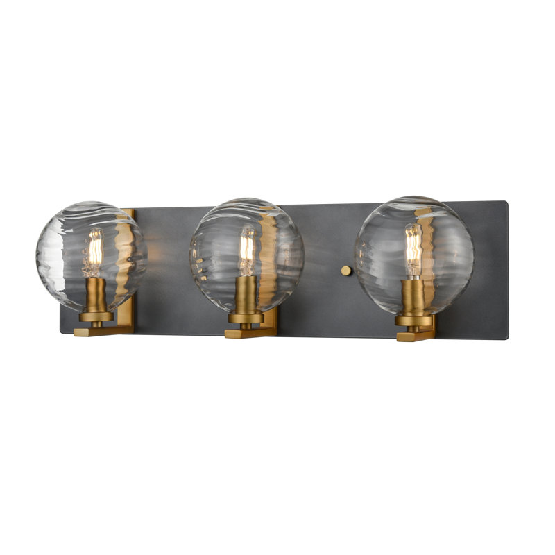 Éclairage pour meuble-lavabo 4 lumières Colombard, Laiton / Noir, 3