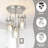 Levona 3- Light Semi Flush Mount Ceiling Light with Clear Hammered Glass Shade (Nickel)-1277010711