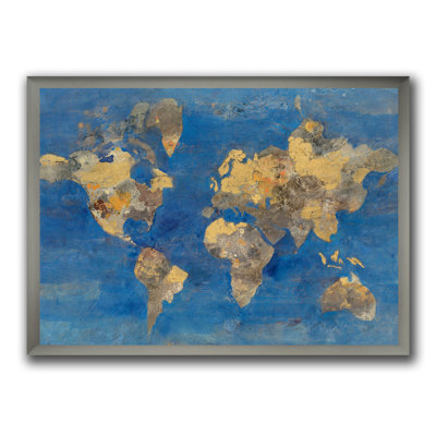 " Golden Glam World Map "