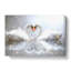 Swans Forming a Love Heart in Abstract - Wrapped Canvas-432406974