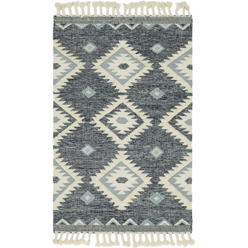 Shriver Performance Wool Geometric Indoor Rug, Rectangle 5'1" x 8'