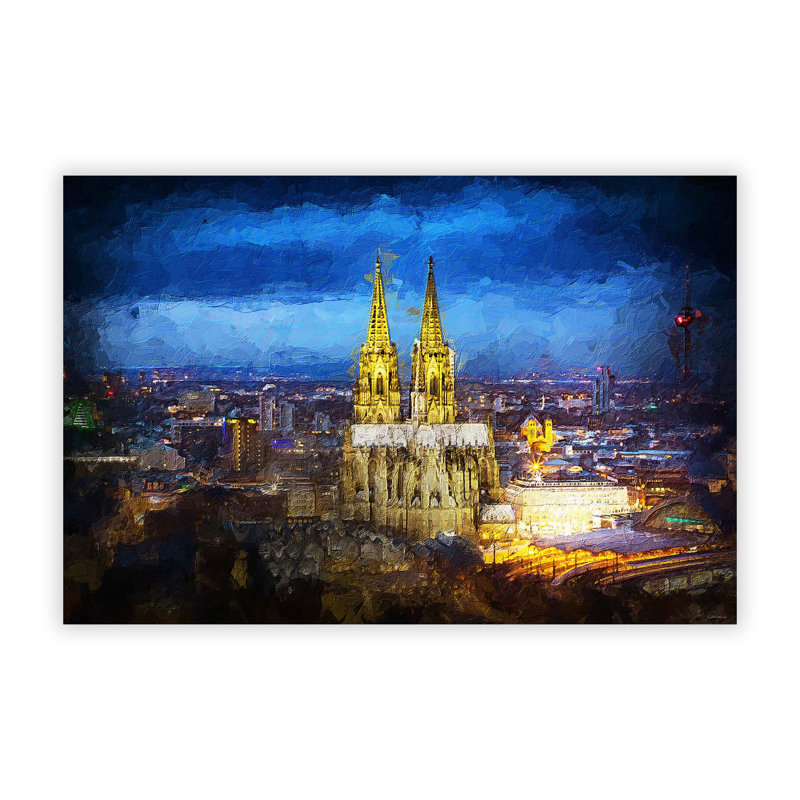The Cologne Cathedral In Germany - No Frame Painting, 21 cm H x 29.7 cm W
