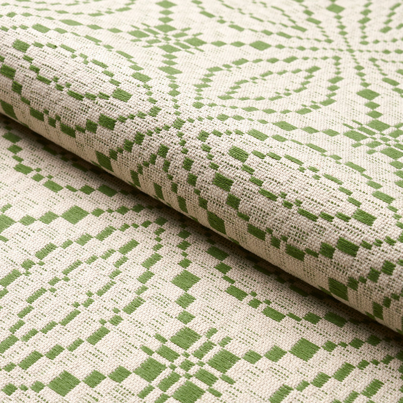Francestown Coverlet Fabric, Leaf