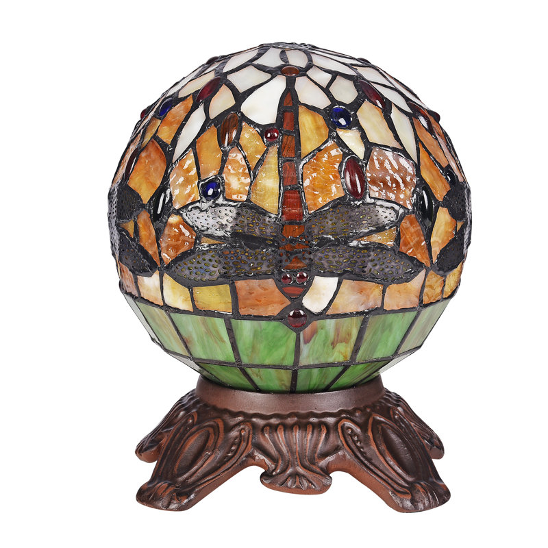 Lumière d'art nouveau en verre 10,1 po Acushnet Mosaic, Jaune / orange pâle