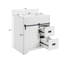 Meuble-lavabo 30 po avec lavabo simple, meuble-lavabo sous-comptoir Farmhouse avec portes de grange coulissantes et 2 tiroirs, meuble-lavabo autoportant, blanc