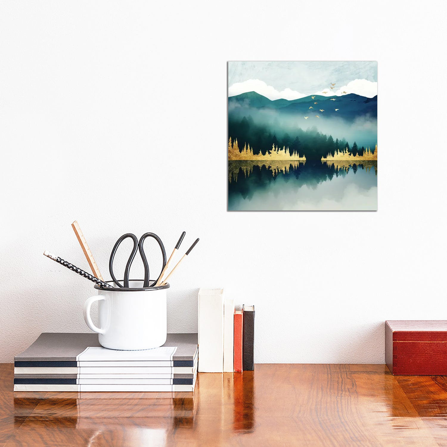 Union Rustic Mist Reflection - Graphic Art Print on Canvas | Wayfair.co.uk