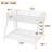 White Metal Twin over Full Bunk Bed, Space Saving Design, No Box Spring Needed