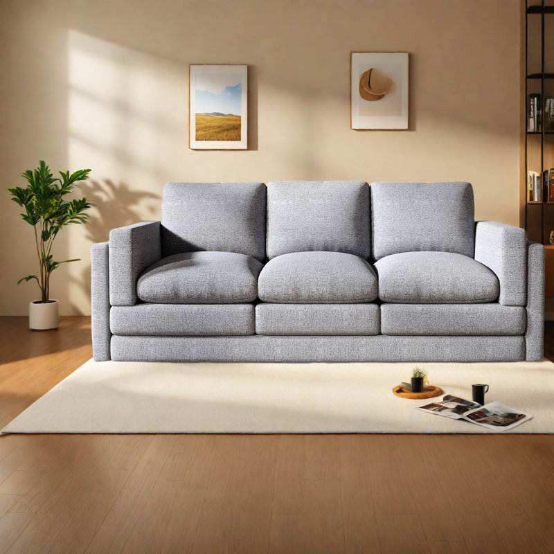 Canapés modernes et confortables, revêtement en chenille, idéal pour le salon