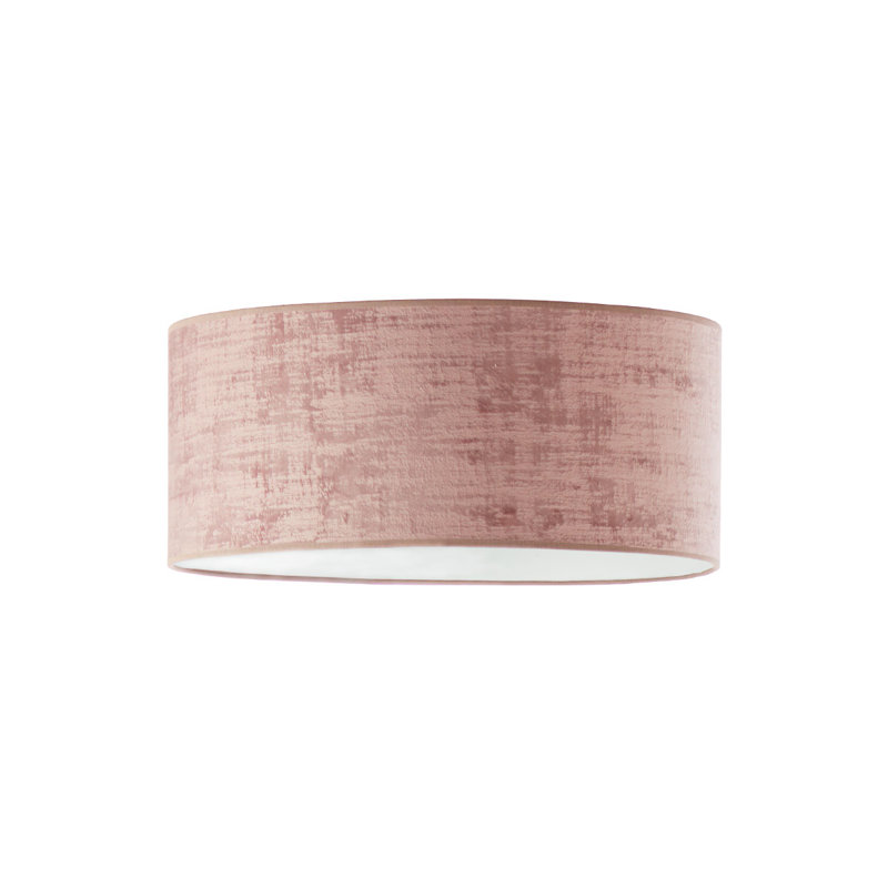 Caitlynn Fabric Flush Mount, Pink/White