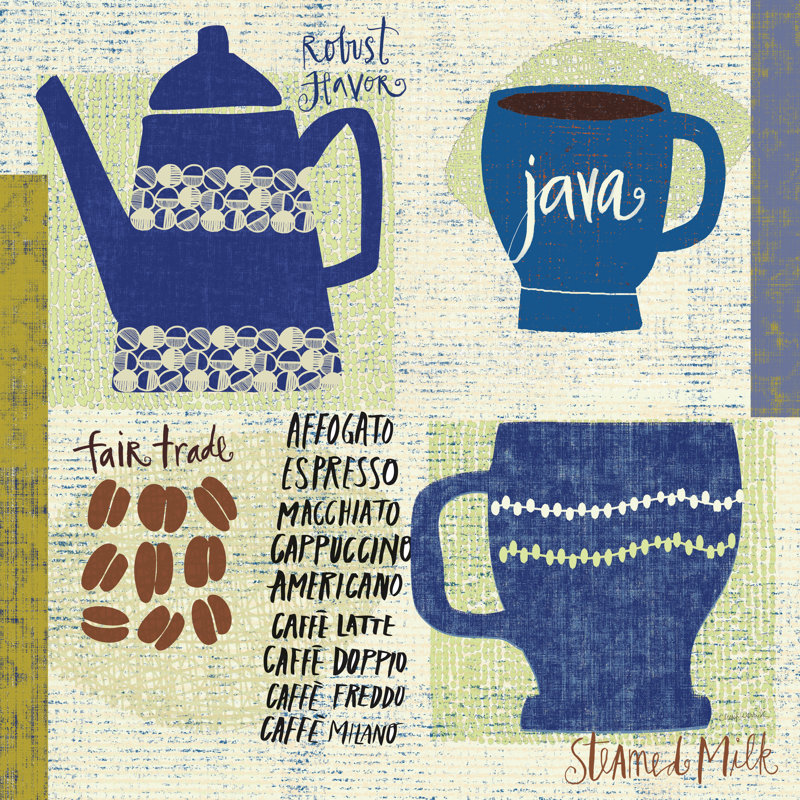 Modern Cafe III by Cheryl Warrick - No Frame Print on Canvas, 30cm H x 30cm W x 3.8cm D