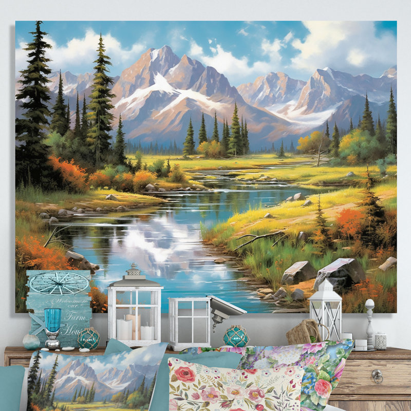 Colorado Mountain Senerity I - Colorado, art encadré, Toile tendue, H 12 po x l 20 po x P 1 po