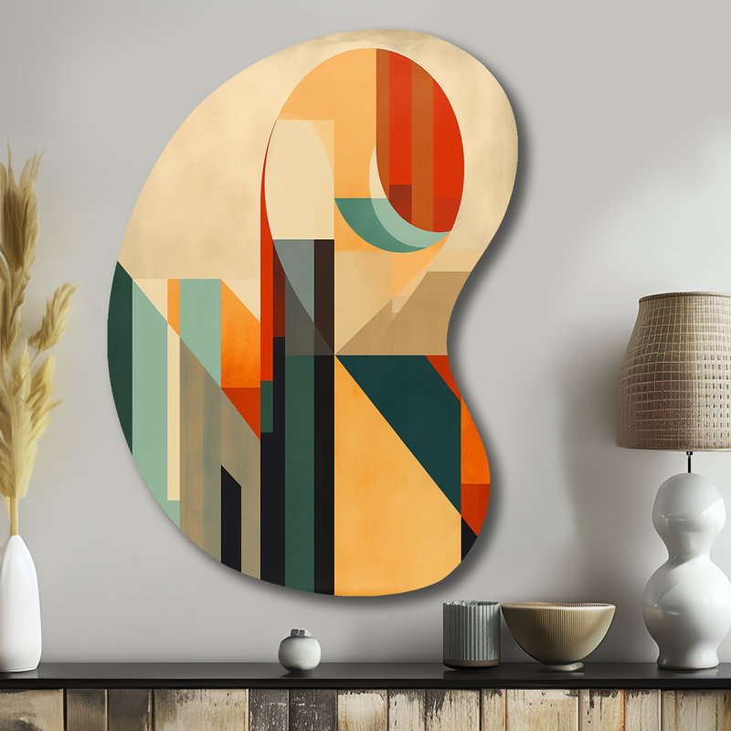 Cvja - art moderne de style Mid-Century - art mural asymétrique en métal, H 39 po x l 28 po