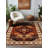 Ezra Collection Digital Print Cotton-Polyester Brown Moroccan Rug-1734060897