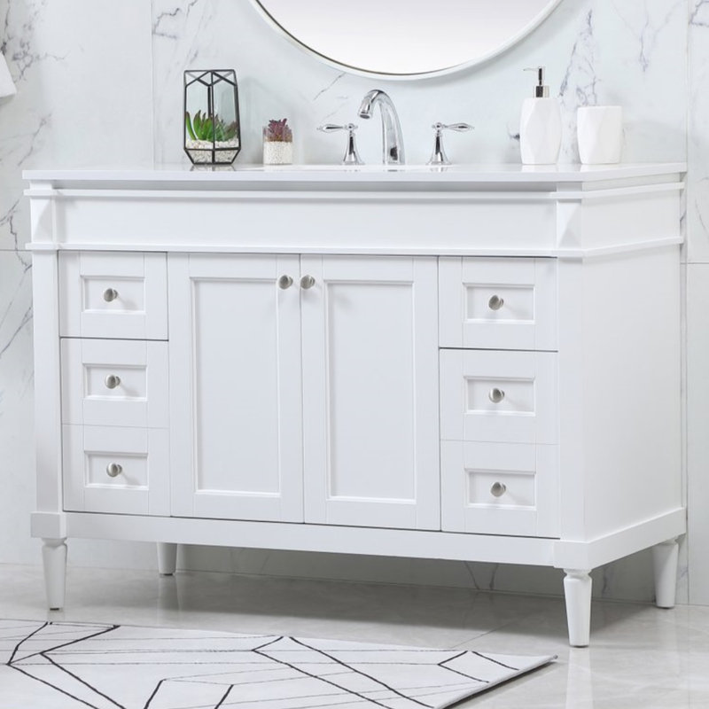 Ensemble de meuble-lavabo simple 48 po Readington, Blanc