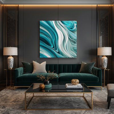 Digital Abstraction 32 Blue Canvas Wall Art