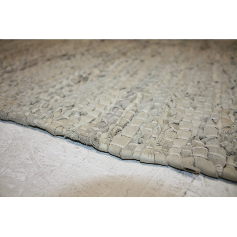 Gammill Leather Hand Woven Kilim Area Rug, Rectangle 140 x 200cm