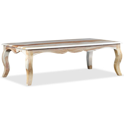 Table basse en bois de sheesham massif 43,3 po x 23,6 po x 13,8 po Auburndale