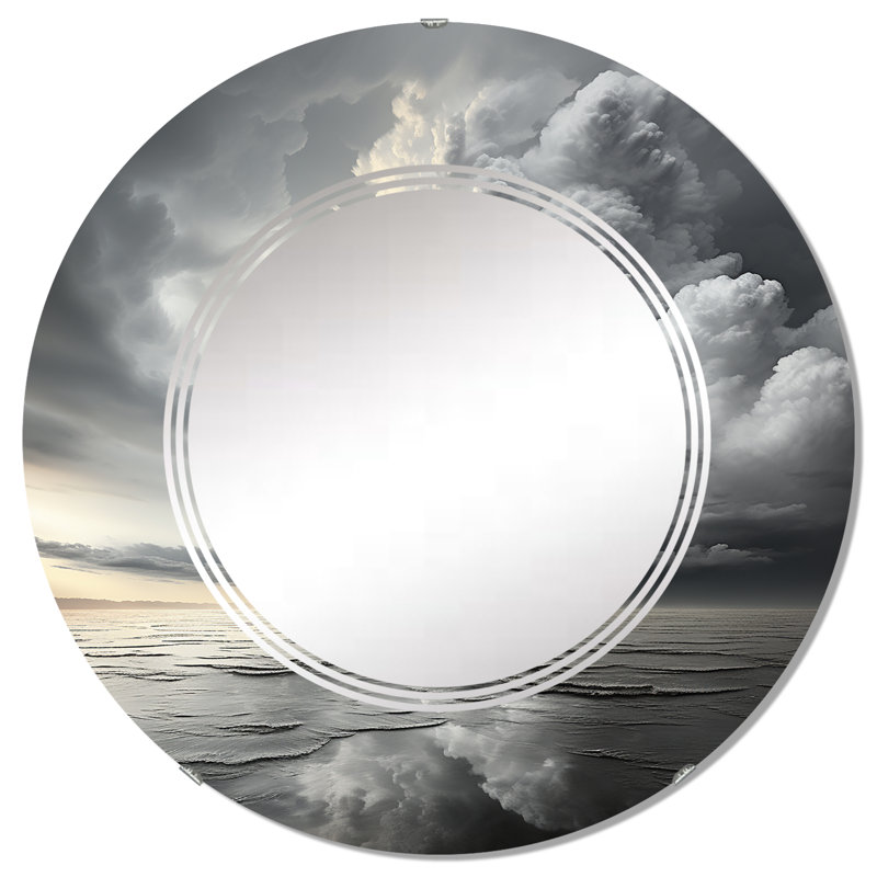 Miroir mural Det, 32 po x 32 po