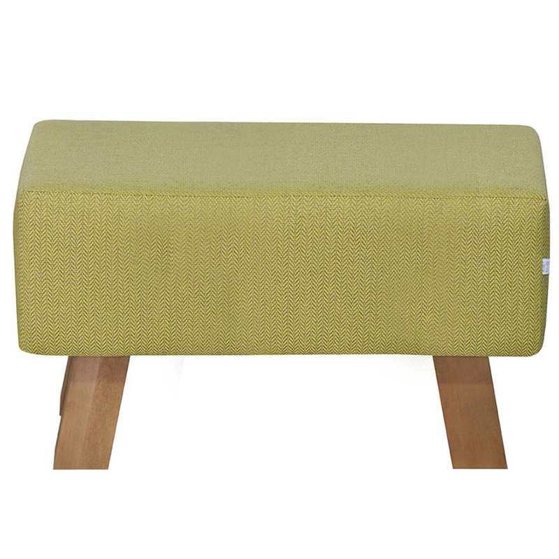Gimo 100% Polypropylene Upholstered Bench, Lime green