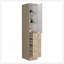 Armoire à linge Vanguard, trois tablettes, quatre tiroirs - pin clair / blanc-930556177