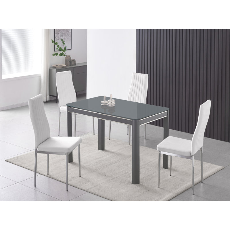 Baebel 4 - Person Dining Set, White
