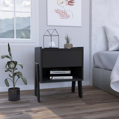 Table de chevet à 1 tiroir 551 po gris clair