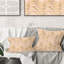 Coussin décoratif abstrait à imprimé abstrait beige de luxe Mid-Century-1491587713