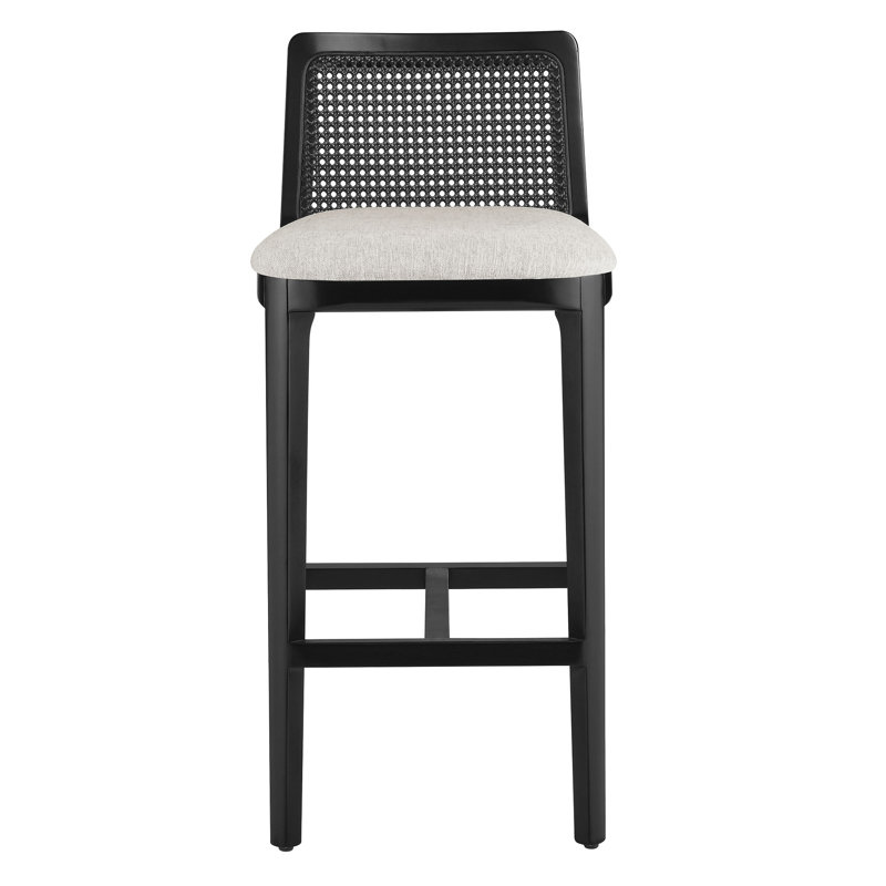 Tabouret de bar Monarch, Blanc / noir