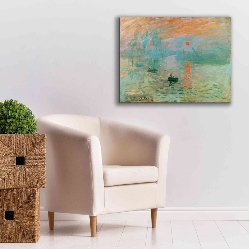«Impression, Sunrise» par Claude Monet, art mural sur toile, H 26 po x l 34 po x P 1,5 po