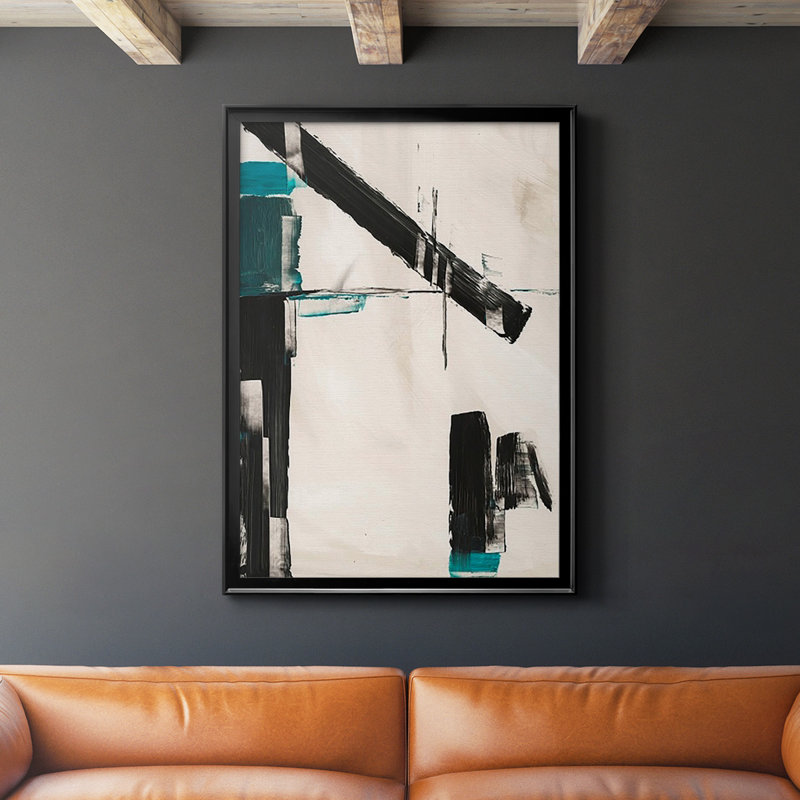 «Geometric Notes III», reproduction encadrée de qualité supérieure, prête à être accrochée, H 42,5 po x l 30,5 po x P 1,25 po