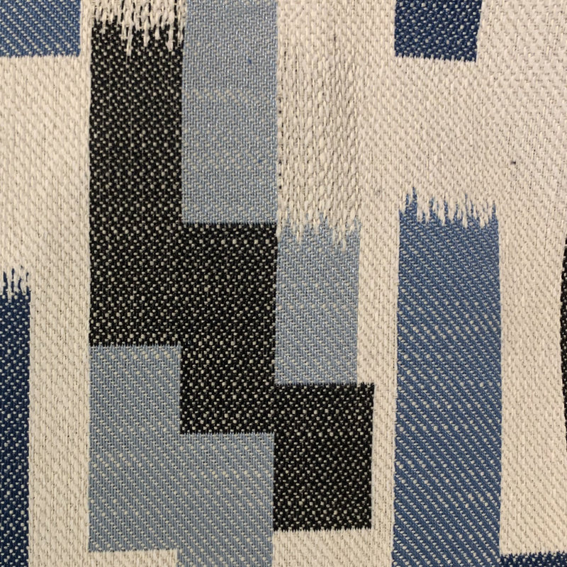 Blocks Outdoor Reversible Throw Pillow, 22" x 22"