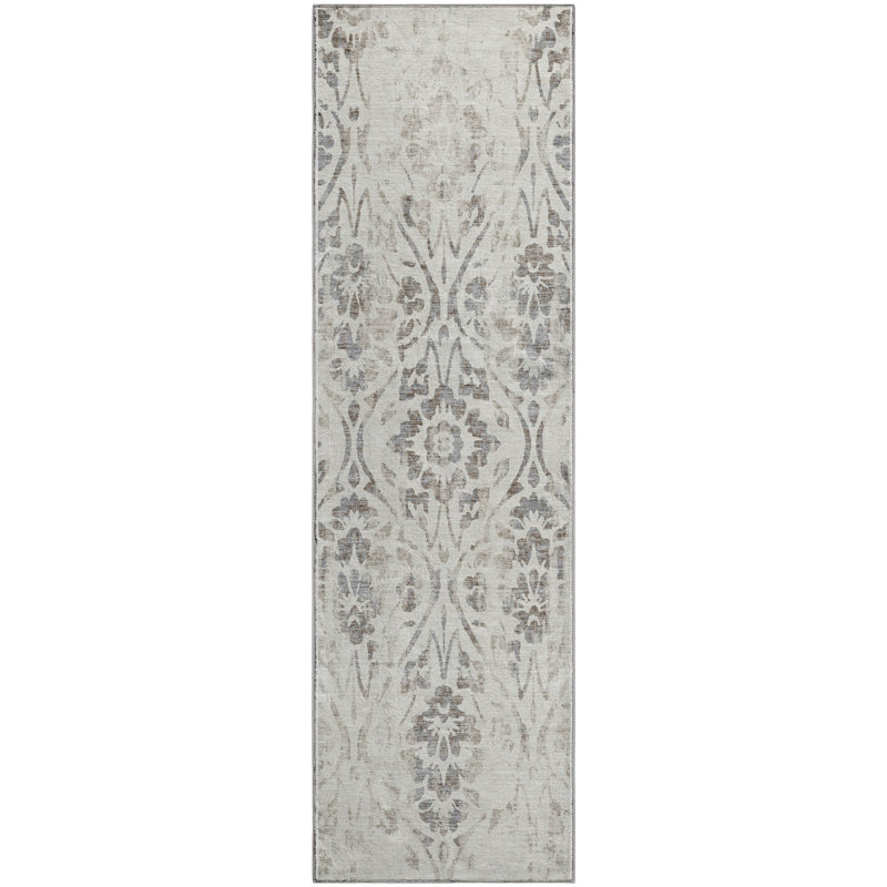 Premium Machine Washable Prisco Ivory Rug, Runner 2'3" x 7'6"