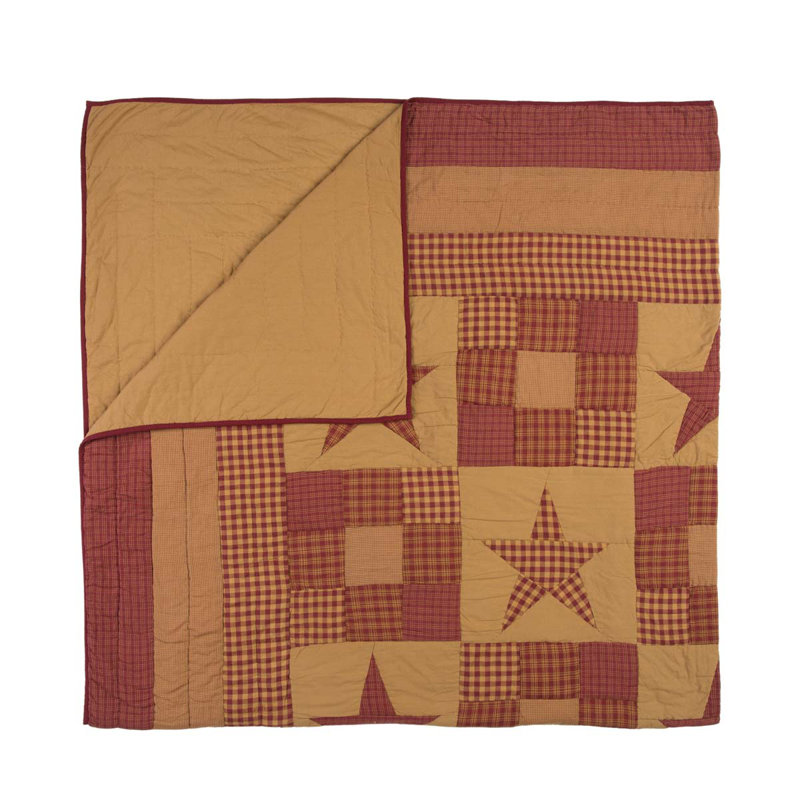 Courtepointe réversible en coton Ninepatch Star, Courtepointe simple