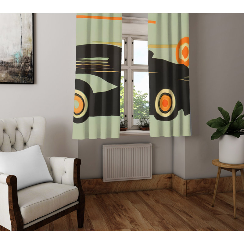 Paire de rideaux semi-transparents Didieu, L 20 po x L 82 po
