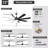 Brixham 72" 8 - Blade Classic Matte Black LED Ceiling Fan Light With Remote Control