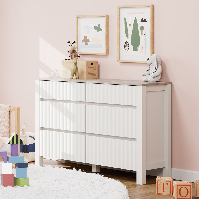 Commode à 6 tiroirs pour enfants Hannalise